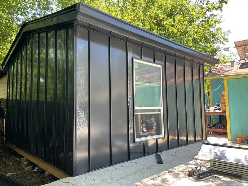 Black standing seam metal wall panels for Metal Roof Installation in Boise City